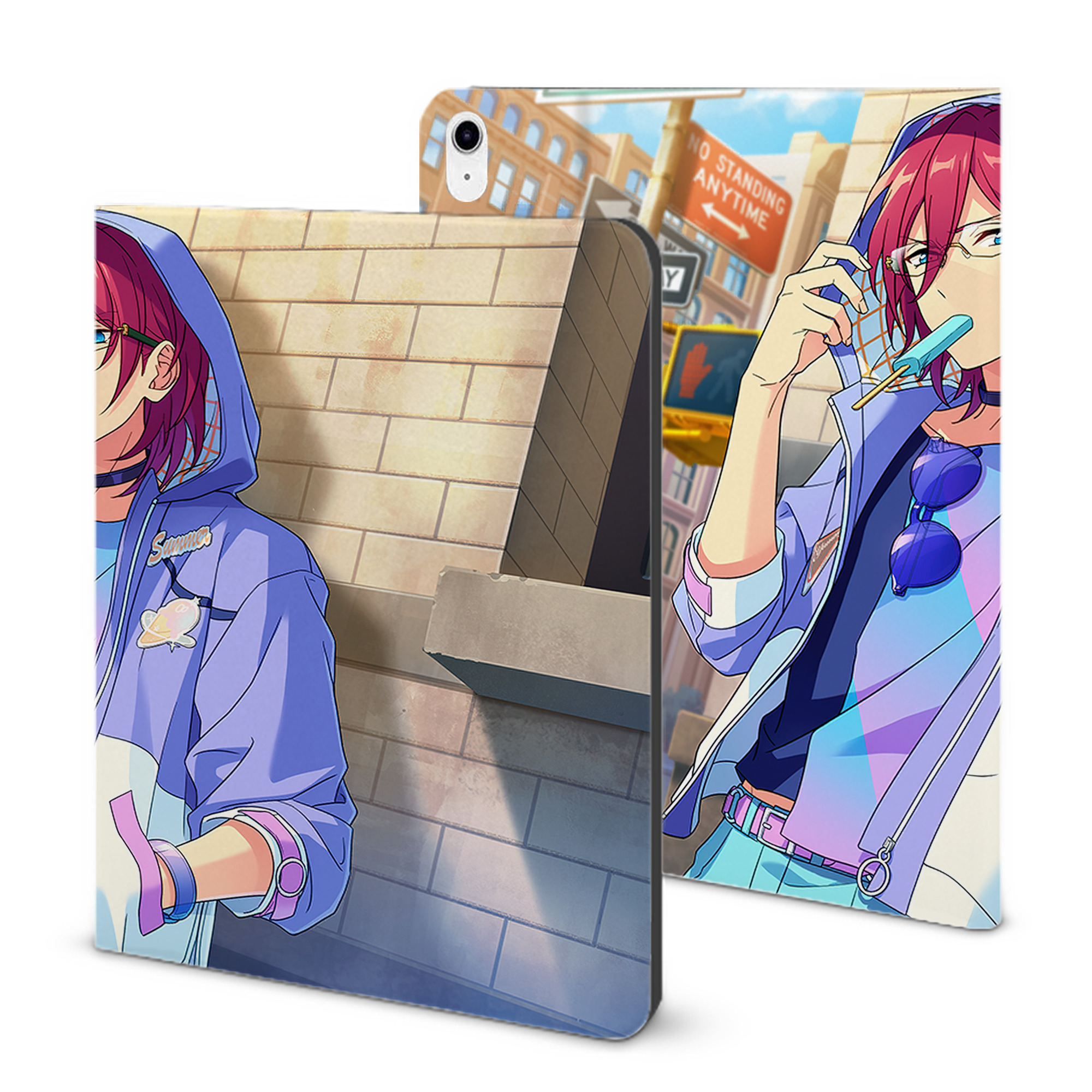 （画像用） あんさんぶるスターズ! Ensemble Stars IPad ケース ブック型 PUレザー TPU 耐衝撃 軽量 薄型 ペン収納なし 全面保護 IPad 各モデル対応